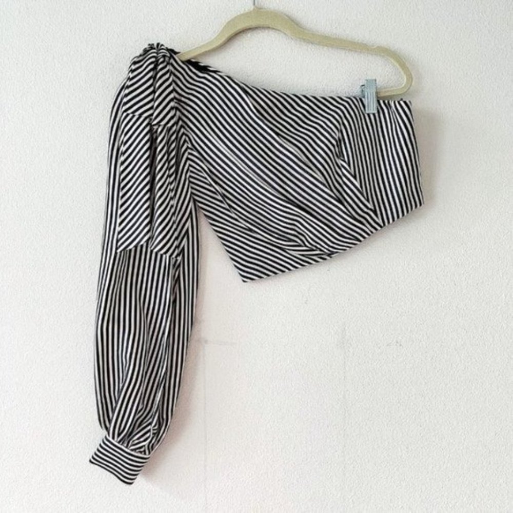 ❤️SOLD❤️Zimmermann Maples One Shoulder Striped Bow - Picture 5 of 12